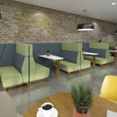 Encore² Open High Back 4 Person Meeting Booth With Table & Sled Frame - NWOF