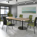 Eternal Square Meeting Table With Circular Cut-Out - Beech - NWOF