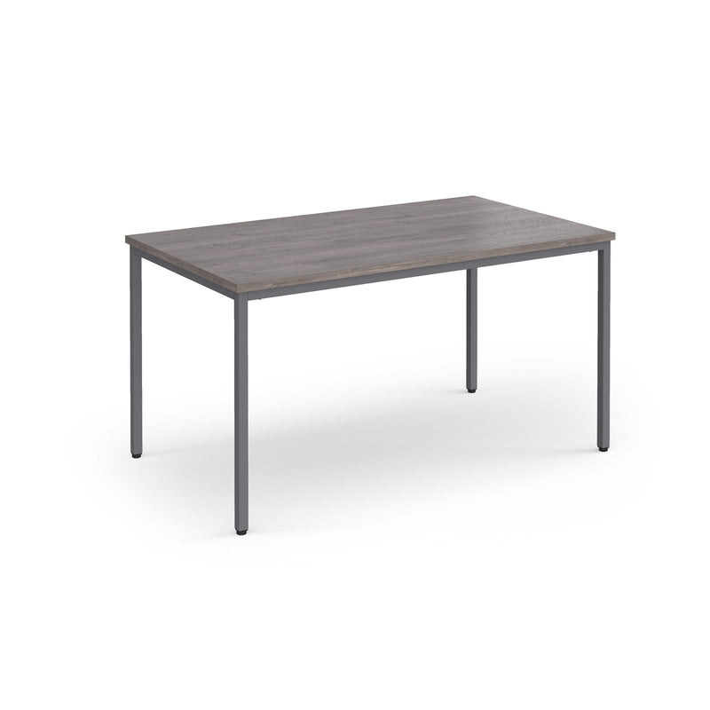 Flexi 25 Rectangular Table With Graphite Frame - Grey Oak - NWOF