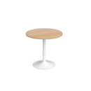 Genoa Circular Dining Table With Trumpet Base 800mm - Beech - NWOF