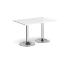 Genoa Rectangular Dining Table With Trumpet Base - White - NWOF