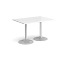 Genoa Rectangular Dining Table With Trumpet Base - White - NWOF