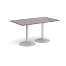 Genoa Rectangular Dining Table With Trumpet Base - Grey Oak - NWOF
