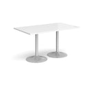 Genoa Rectangular Dining Table With Trumpet Base - White - NWOF