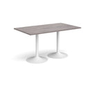 Genoa Rectangular Dining Table With Trumpet Base - Grey Oak - NWOF