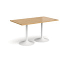 Genoa Rectangular Dining Table With Trumpet Base - Oak - NWOF