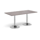 Genoa Rectangular Dining Table With Trumpet Base - Grey Oak - NWOF