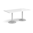 Genoa Rectangular Dining Table With Trumpet Base - White - NWOF