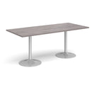 Genoa Rectangular Dining Table With Trumpet Base - Grey Oak - NWOF