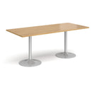 Genoa Rectangular Dining Table With Trumpet Base - Oak - NWOF