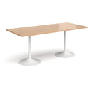 Genoa Rectangular Dining Table With Trumpet Base - Beech - NWOF