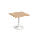 Genoa Square Dining Table With Trumpet Base 800mm - Beech - NWOF