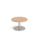 Monza Circular Coffee Table With Flat Round Base 800mm - Beech - NWOF
