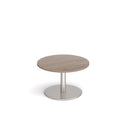 Monza Circular Coffee Table With Flat Round Base 800mm - Barcelona Walnut - NWOF