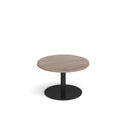Monza Circular Coffee Table With Flat Round Base 800mm - Barcelona Walnut - NWOF