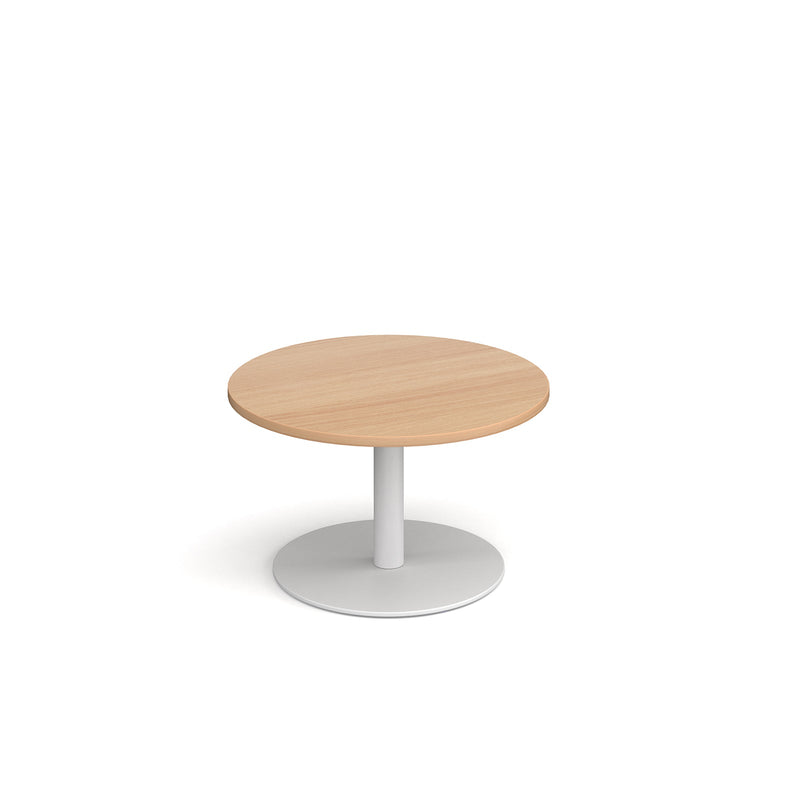 Monza Circular Coffee Table With Flat Round Base 800mm - Beech - NWOF