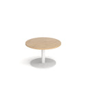 Monza Circular Coffee Table With Flat Round Base 800mm - Kendal Oak - NWOF