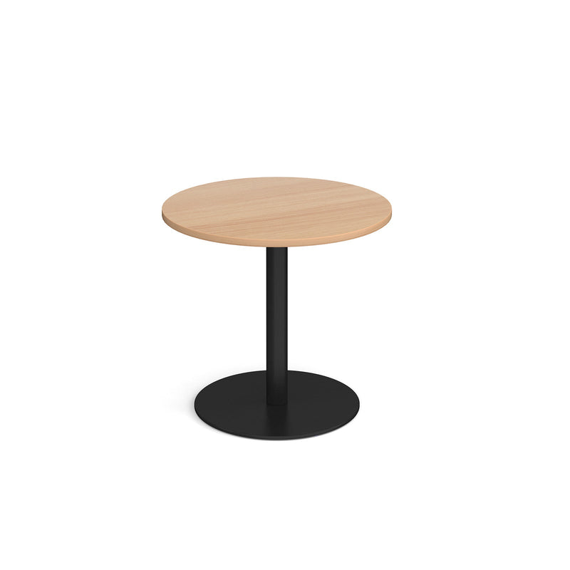 Monza Circular Dining Table With Flat Round Base 800mm - Beech - NWOF