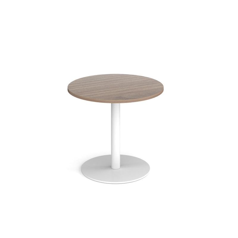 Monza Circular Dining Table With Flat Round Base 800mm - Barcelona Walnut - NWOF