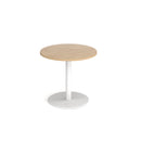 Monza Circular Dining Table With Flat Round Base 800mm - Kendal Oak - NWOF