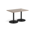Monza Rectangular Dining Table With Flat Round Base - Barcelona Walnut - NWOF