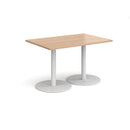 Monza Rectangular Dining Table With Flat Round Base - Beech - NWOF
