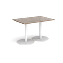 Monza Rectangular Dining Table With Flat Round Base - Barcelona Walnut - NWOF