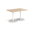Monza Rectangular Dining Table With Flat Round Base - Kendal Oak - NWOF