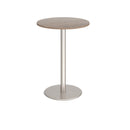 Monza Circular Poseur Table With Flat Round Base 800mm - Barcelona Walnut - NWOF