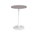 Monza Circular Poseur Table With Flat Round Base 800mm - Grey Oak - NWOF