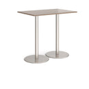 Monza Rectangular Poseur Table With Flat Round Base - Barcelona Walnut - NWOF