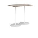 Monza Rectangular Poseur Table With Flat Round Base - Barcelona Walnut - NWOF
