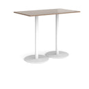 Monza Rectangular Poseur Table With Flat Round Base - Barcelona Walnut - NWOF