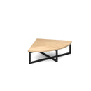 Nera Corner Unit Table With Black Frame - NWOF