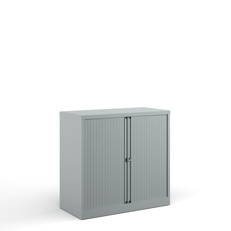 Bisley Systems Tambour Cupboard - Silver - NWOF