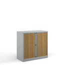 Bisley Systems Tambour Cupboard - Silver/Beech - NWOF