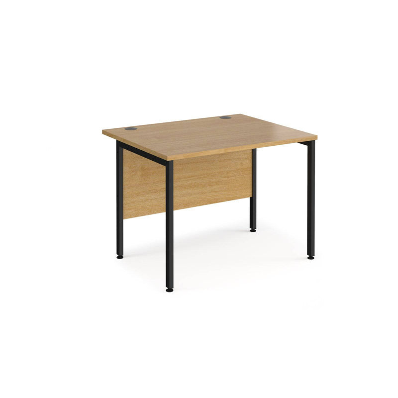 Maestro 25 800mm Deep Straight Desk With H-Frame Leg - Oak - NWOF