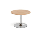 Trumpet Base Circular Meeting Table - Beech - NWOF