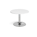 Trumpet Base Circular Meeting Table - White - NWOF