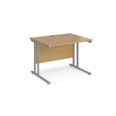 Maestro 25 800mm Deep Straight Desk With Cantilever Leg - Oak - NWOF