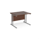 Maestro 25 800mm Deep Straight Desk With Cantilever Leg - Walnut - NWOF