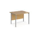 Maestro 25 800mm Deep Straight Desk With H-Frame Leg - Oak - NWOF