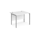 Maestro 25 800mm Deep Straight Desk With H-Frame Leg - White - NWOF