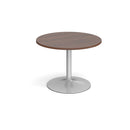 Trumpet Base Circular Meeting Table - Walnut - NWOF