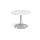 Trumpet Base Circular Meeting Table - White - NWOF