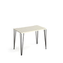 Tikal Straight Desk With Hairpin Legs - White - NWOF