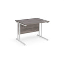 Maestro 25 800mm Deep Straight Desk With Cantilever Leg - Grey Oak - NWOF