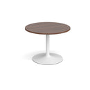 Trumpet Base Circular Meeting Table - Walnut - NWOF