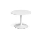 Trumpet Base Circular Meeting Table - White - NWOF
