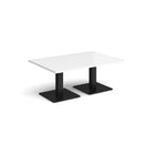 Brescia Rectangular Coffee Table With Flat Square Base - White - NWOF